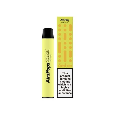 Airscream AirsPops Disposable Vape Mesh - Lemon | 5% Nic Salts | 600-800 Puffs