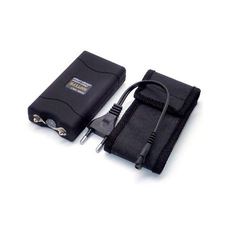 Compact Personal Safety Teaser Device with LED Flashlight – Pocket Size Stun Tool (Black)
