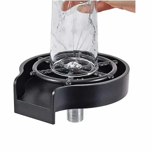 Automatic Cup Washer for Kitchen Sink | One-Touch Glass Rinser with Stainless Steel Nozzle