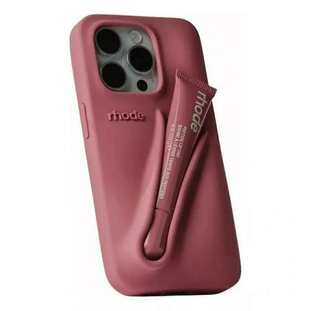 iPhone 14pro Max Phone Case With Lip Gloss Liquid Glitter Silicone Cover with Lip Gloss Holder