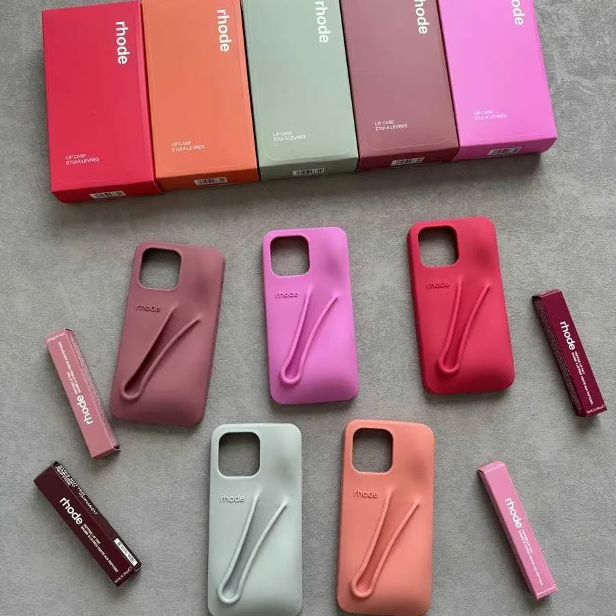 iPhone 12pro max Phone Case With Lip Gloss Liquid Glitter Silicone Cover with Lip Gloss Holder