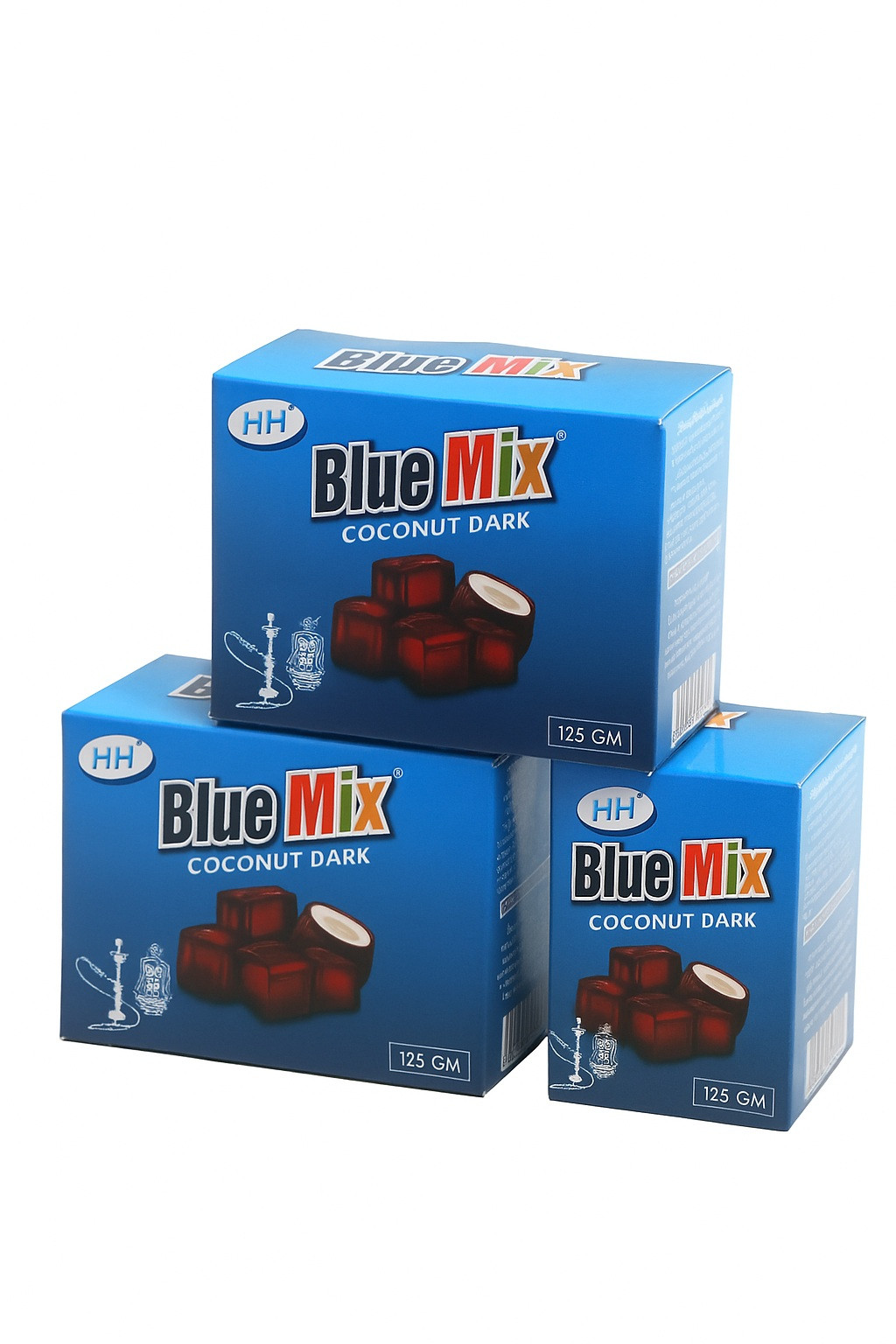 Pack of 3 – Blue Mix Coconut Shell Charcoal Cubes (24pcs Each)