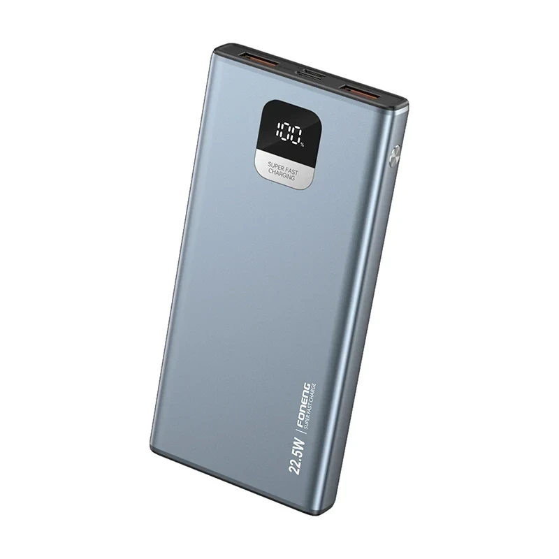 Foneng GT200 22.5W Super Fast Charging Power Bank – 20,000mAh with LCD Display & 4 Ports (Type-C & USB)