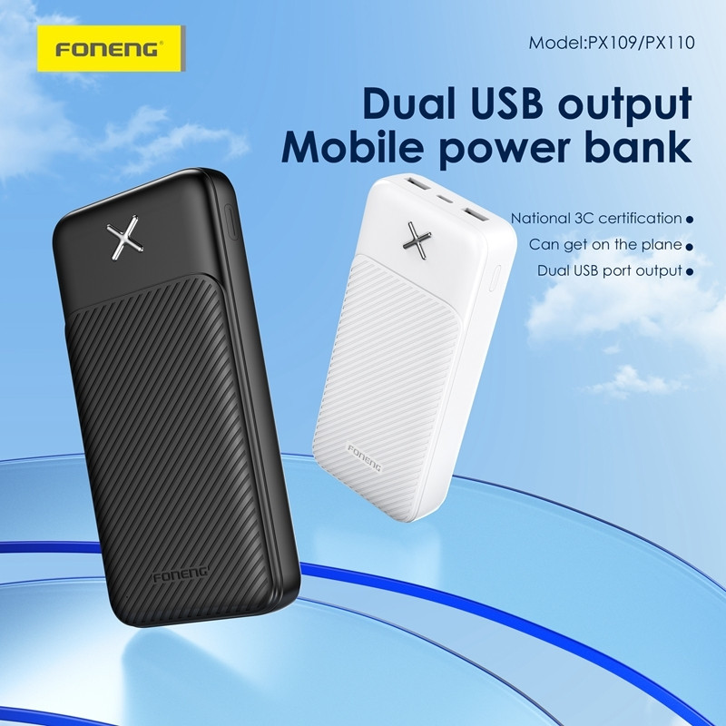 FONENG 2.1A & 2 Outputs 10000mAh 20000mAh Power Bank PX109/PX110